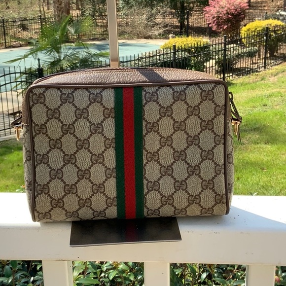 Gucci Handbags - Gucci Cream and Brown Messenger Bag with GG Monogram